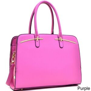 Dasein Pink Crossbody Satchel Shoulder Bag
